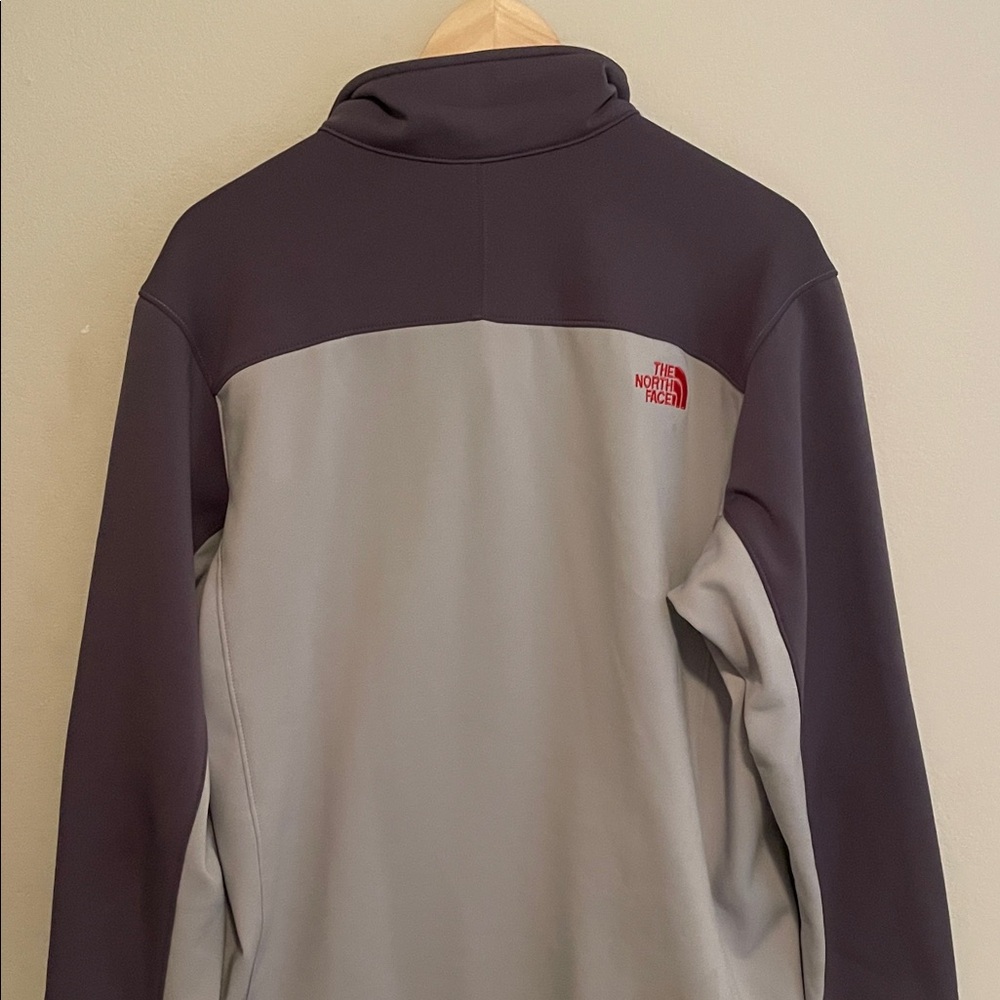 The North Face Two-Tone Jacket with Orange Zipper Size Large Worn - Picture 9 of 10